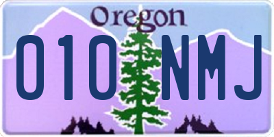 OR license plate 010NMJ