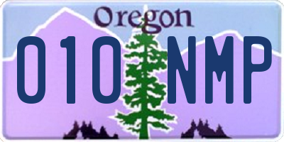 OR license plate 010NMP