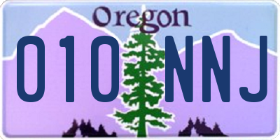 OR license plate 010NNJ