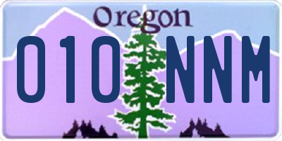 OR license plate 010NNM