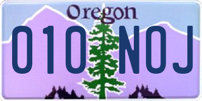 OR license plate 010NOJ