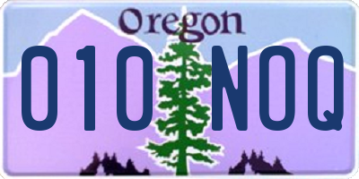 OR license plate 010NOQ