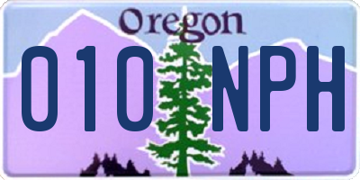 OR license plate 010NPH