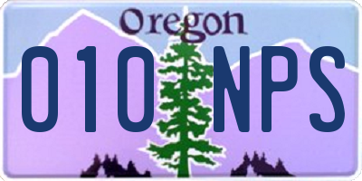 OR license plate 010NPS