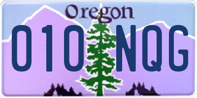 OR license plate 010NQG