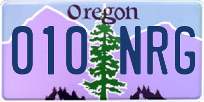 OR license plate 010NRG