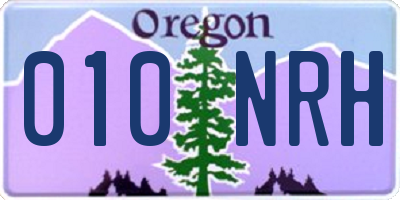 OR license plate 010NRH