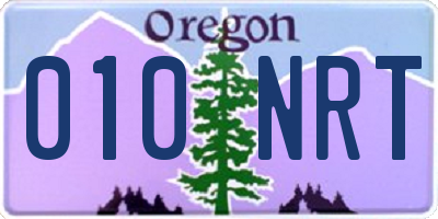 OR license plate 010NRT