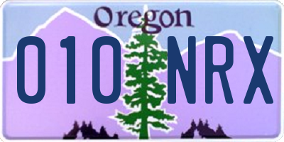 OR license plate 010NRX