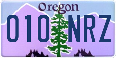 OR license plate 010NRZ