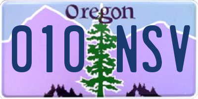 OR license plate 010NSV