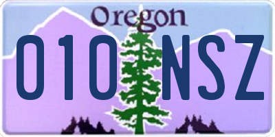 OR license plate 010NSZ