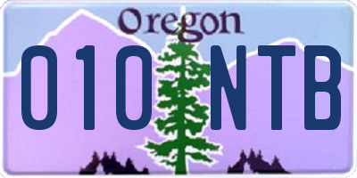 OR license plate 010NTB