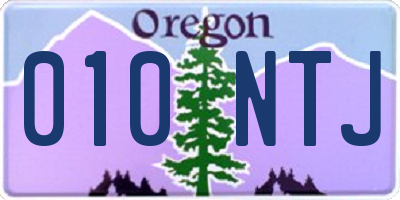 OR license plate 010NTJ