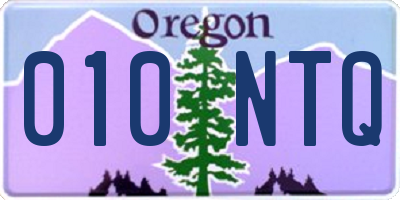 OR license plate 010NTQ