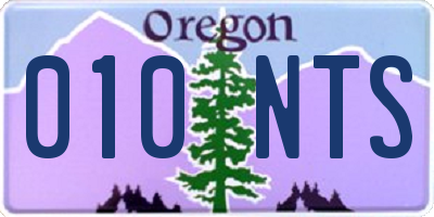 OR license plate 010NTS