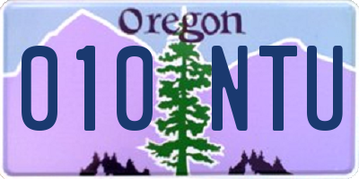 OR license plate 010NTU