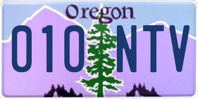 OR license plate 010NTV