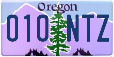 OR license plate 010NTZ