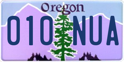 OR license plate 010NUA