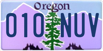 OR license plate 010NUV