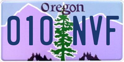 OR license plate 010NVF