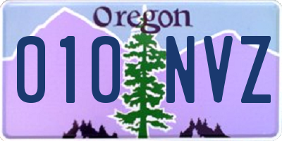 OR license plate 010NVZ