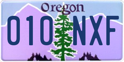 OR license plate 010NXF