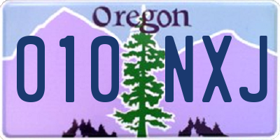 OR license plate 010NXJ