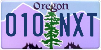 OR license plate 010NXT