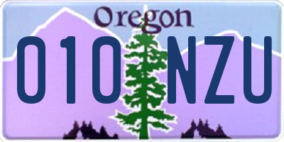 OR license plate 010NZU