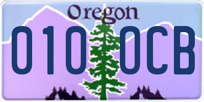OR license plate 010OCB