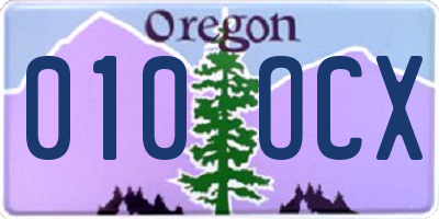 OR license plate 010OCX