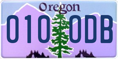 OR license plate 010ODB