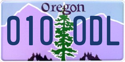 OR license plate 010ODL