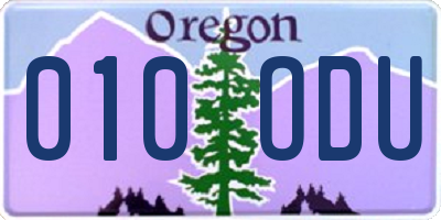 OR license plate 010ODU