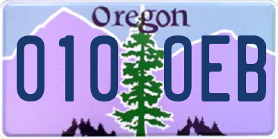 OR license plate 010OEB