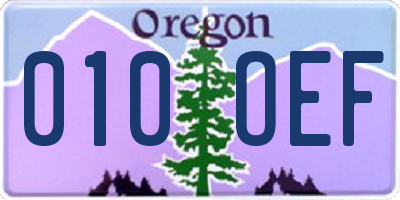 OR license plate 010OEF
