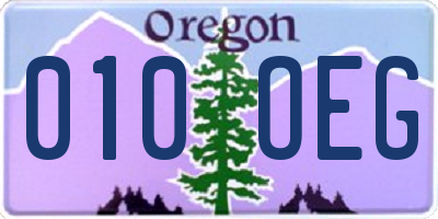 OR license plate 010OEG