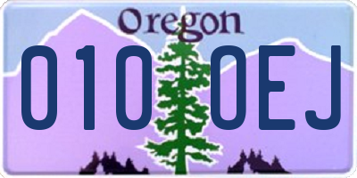OR license plate 010OEJ