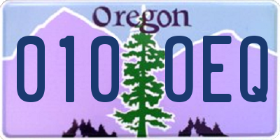 OR license plate 010OEQ