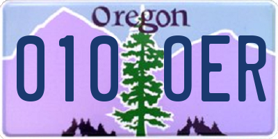 OR license plate 010OER