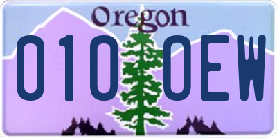 OR license plate 010OEW