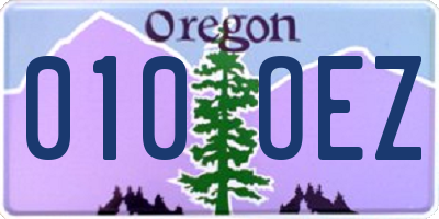 OR license plate 010OEZ