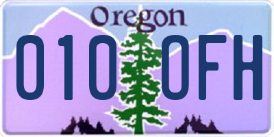 OR license plate 010OFH