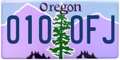 OR license plate 010OFJ
