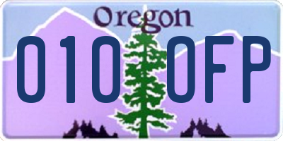 OR license plate 010OFP