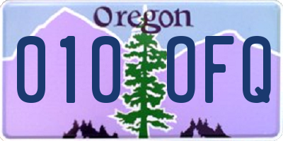 OR license plate 010OFQ