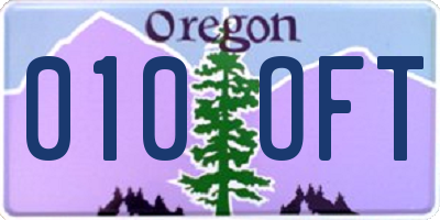 OR license plate 010OFT