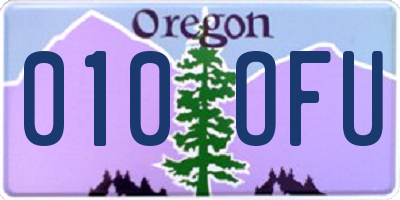 OR license plate 010OFU